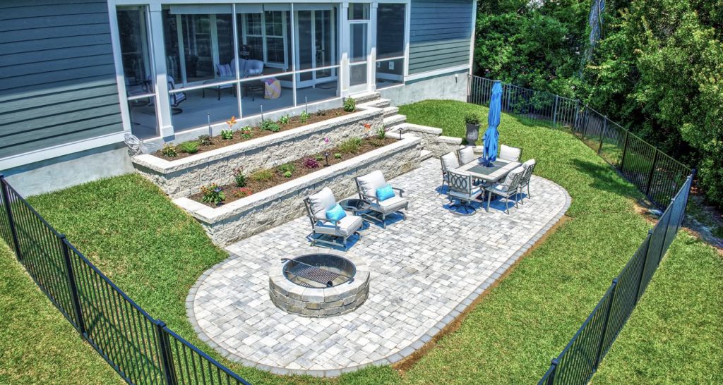 Designing your outdoor space by incorporating stonework.